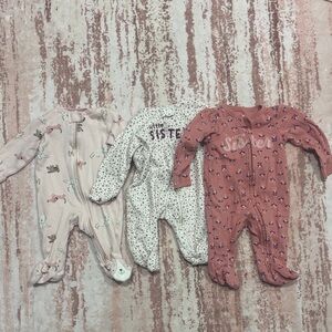 Adorable Kids One Pieces Set - Pink and White